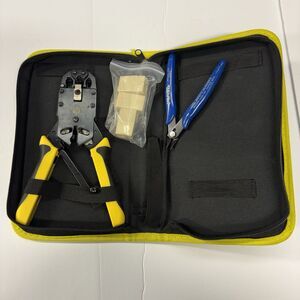 Network Cable Crimping Cutting and Pliers Tool Kit Phone Wires Ethernet